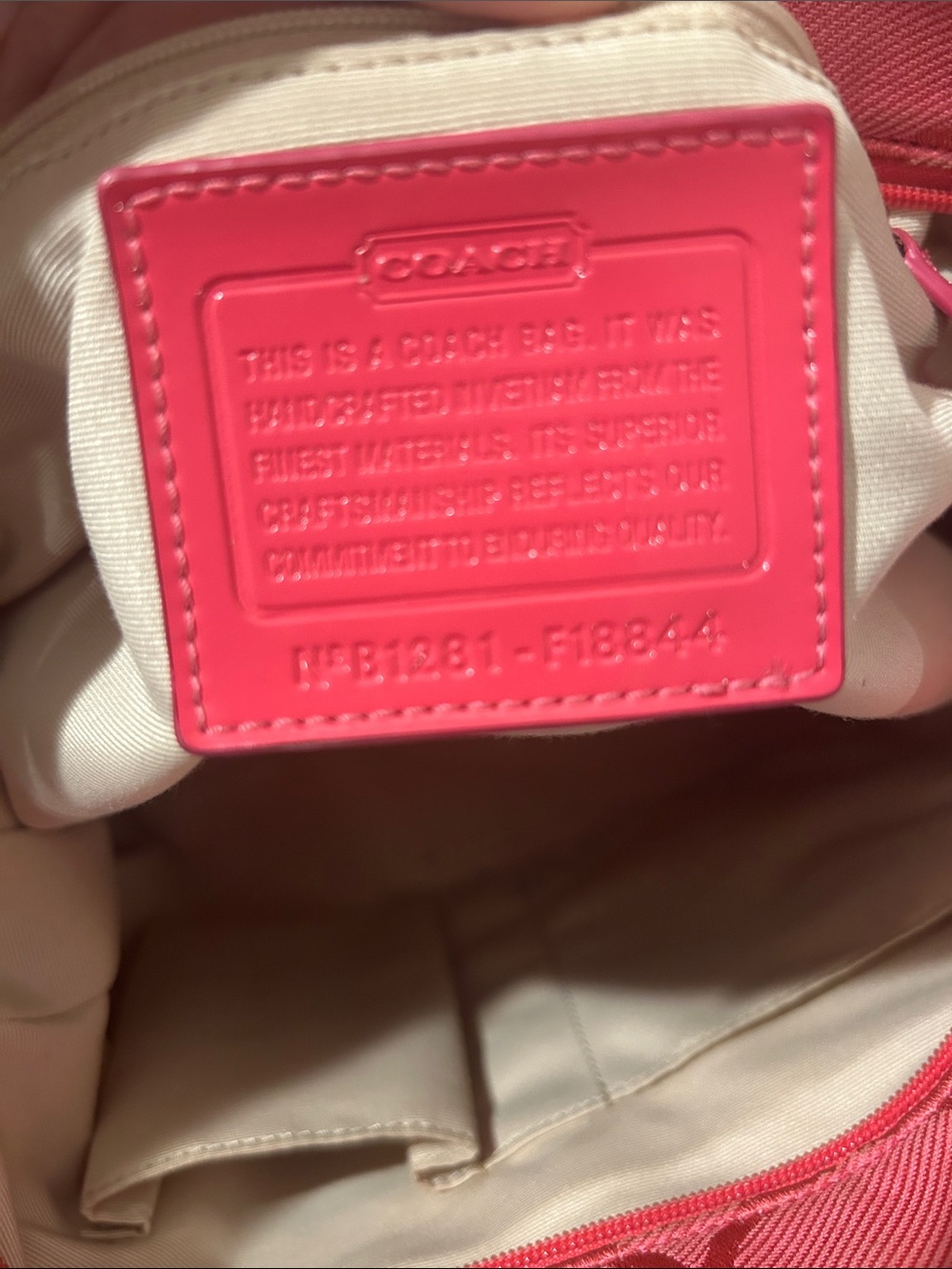 Coach pink Kyra Daisy signature tote - Picture 6 of 8